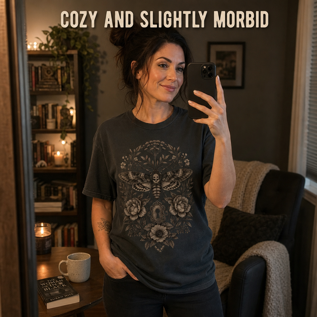 Gothic Death's Head Moth T-Shirt_ugc_mirror