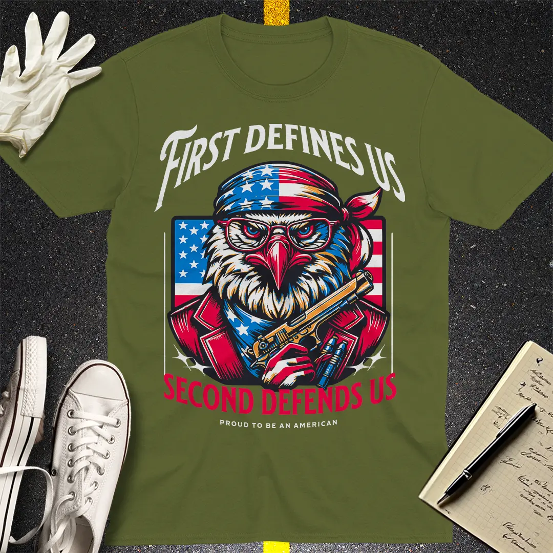 Crows Before Bros T-shirt - Military Green