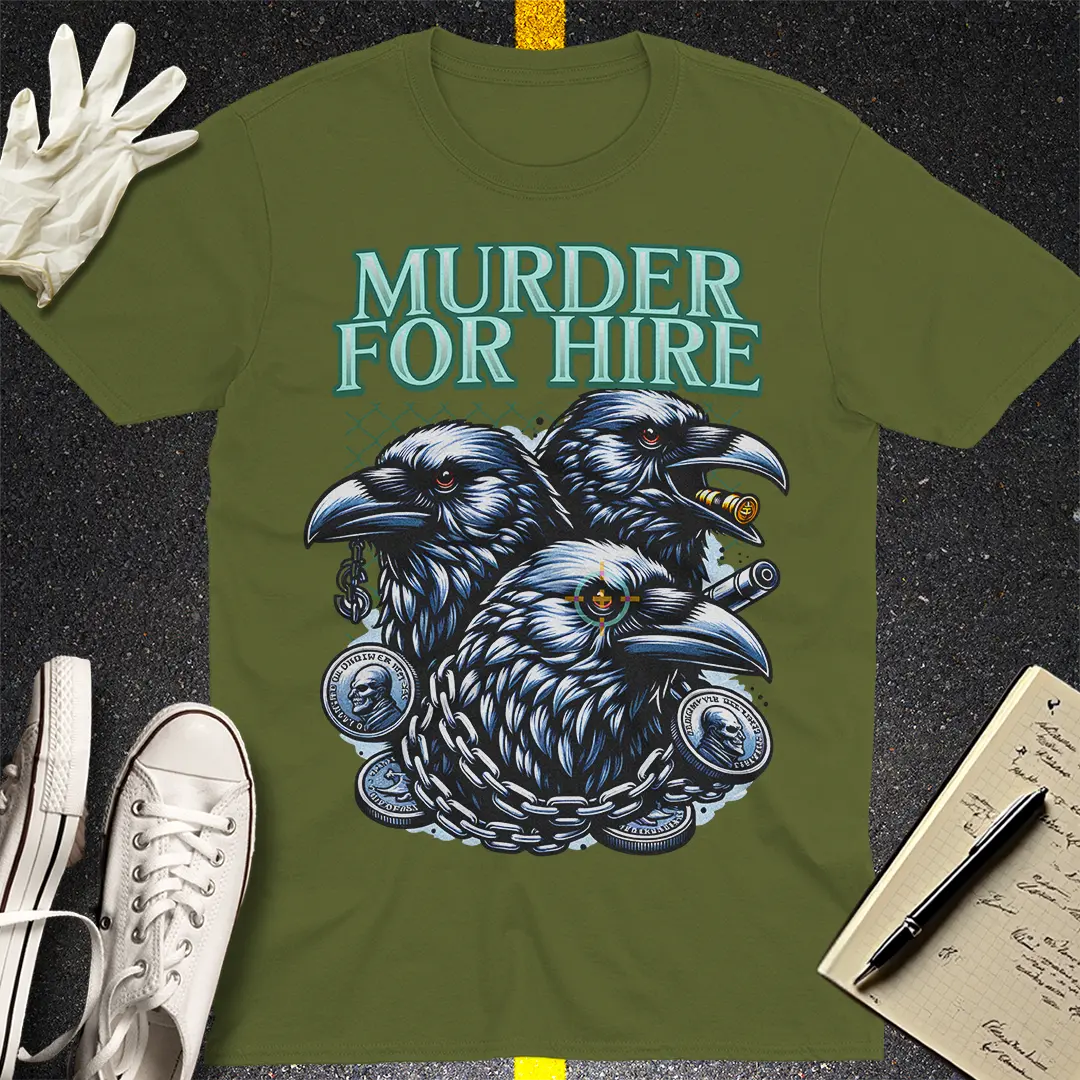 Crows Before Bros T-shirt - Military Green