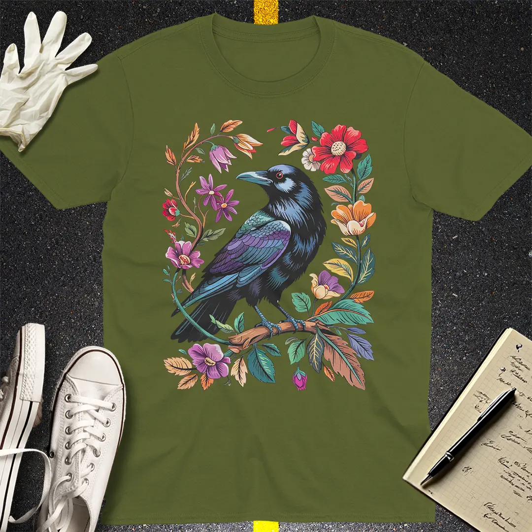Crows Before Bros T-shirt - Military Green