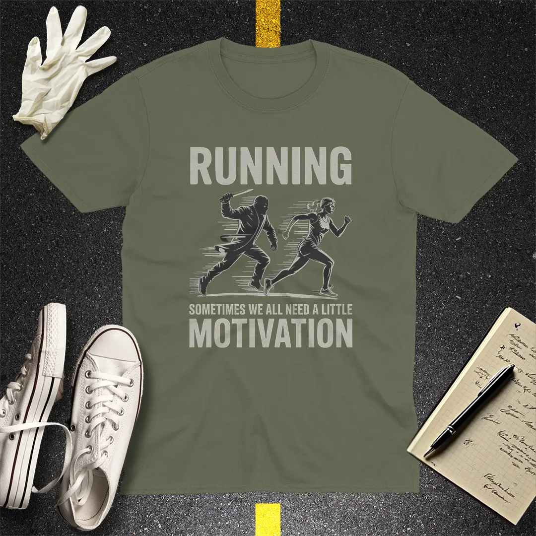 Running Motivation T-Shirt - Military Green