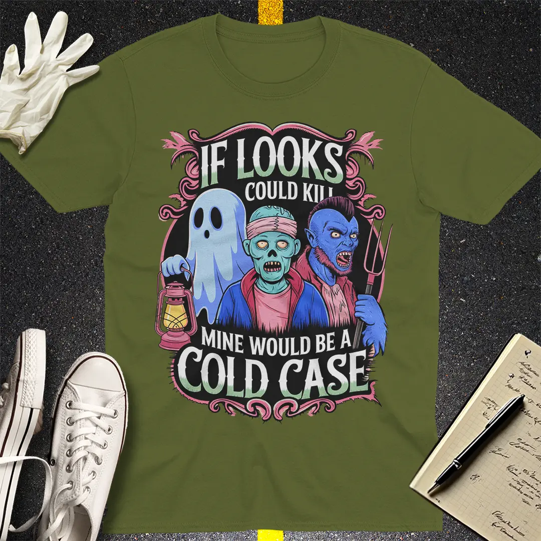 Crows Before Bros T-shirt - Military Green