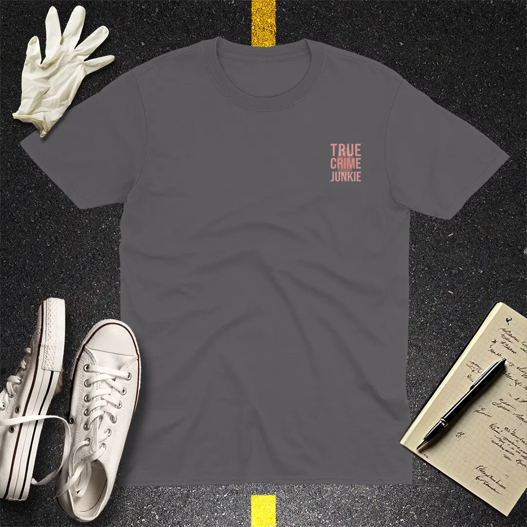 True Crime Junkie T-Shirt - Charcoal