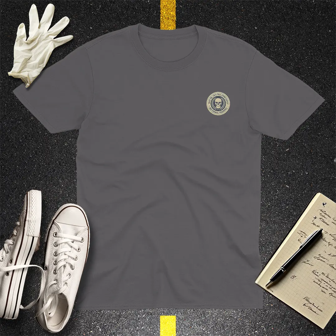 True Crime Expert T-Shirt - Charcoal