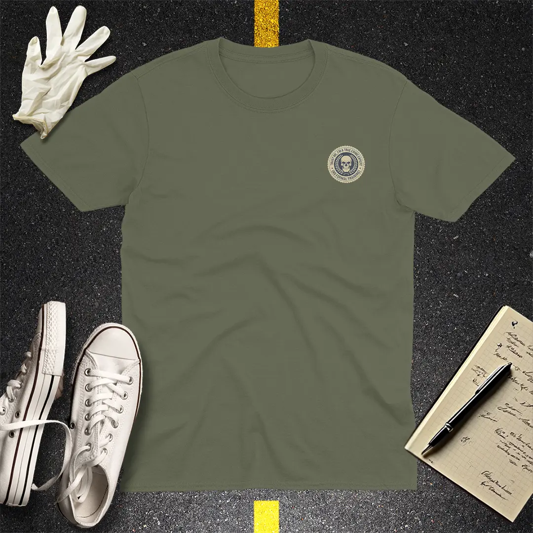 True Crime Expert T-Shirt - Military Green