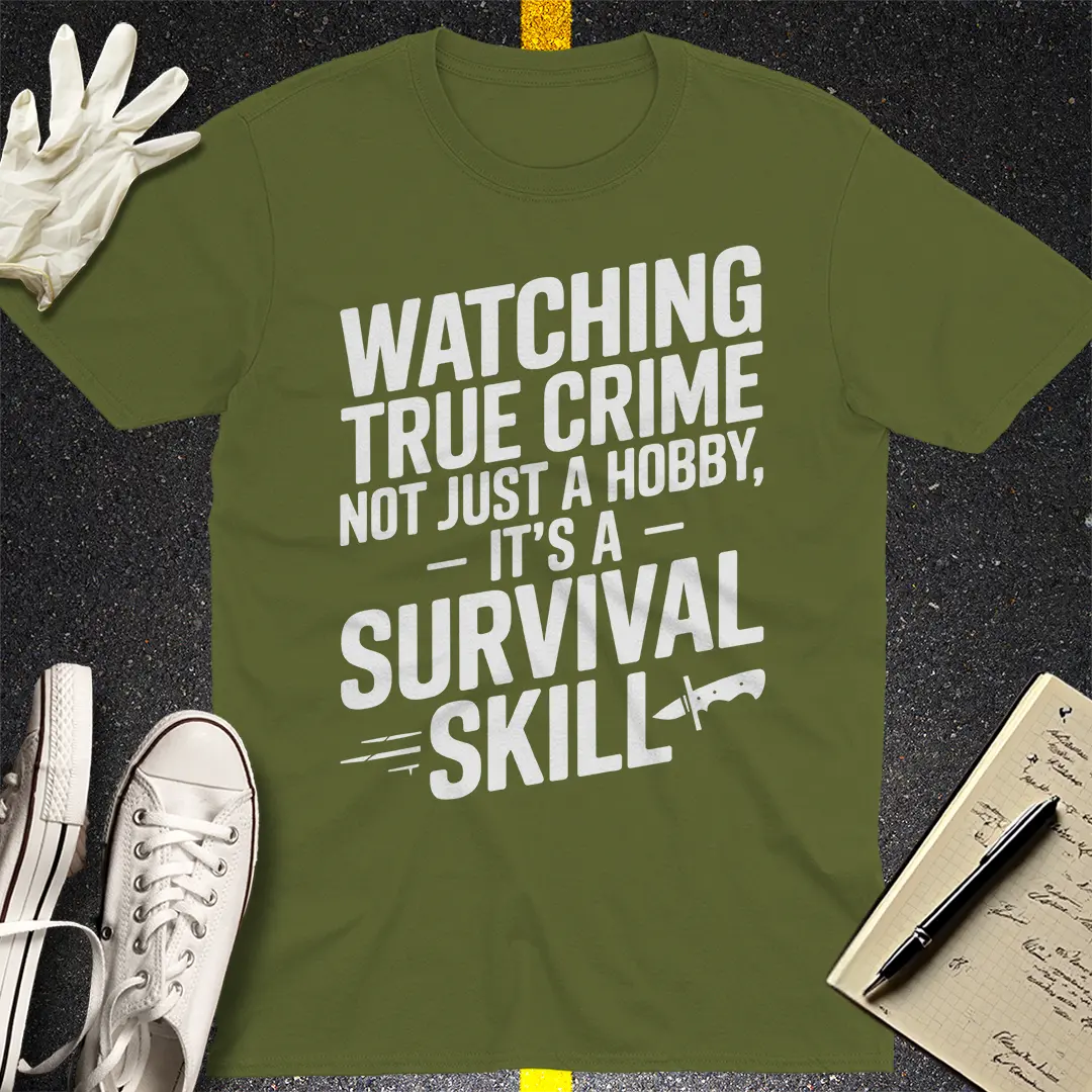 Crows Before Bros T-shirt - Military Green