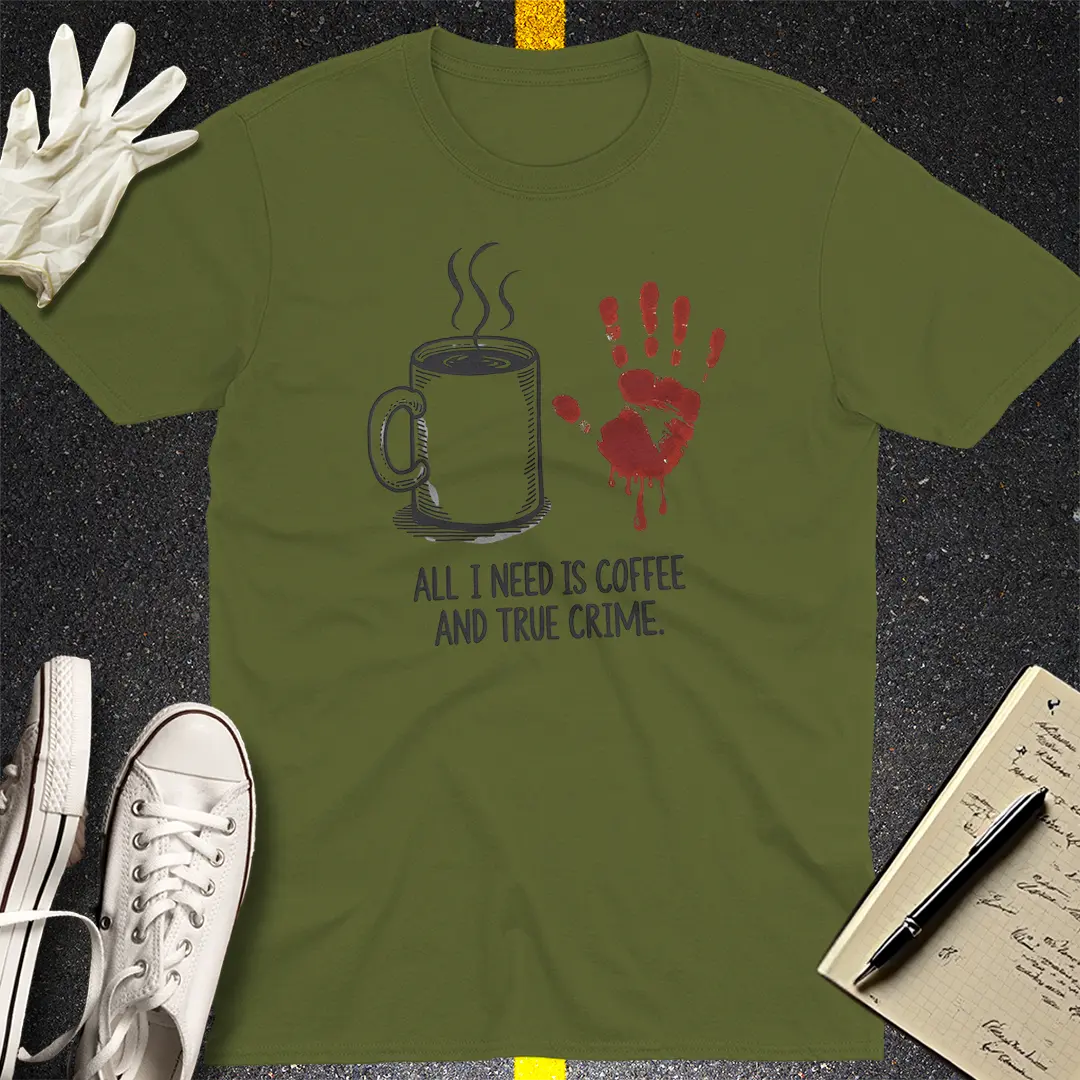 Crows Before Bros T-shirt - Military Green