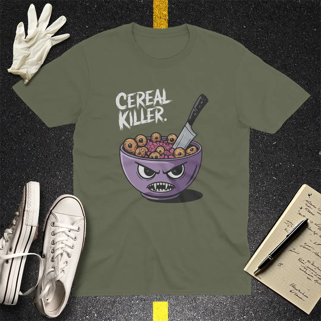 Cereal Killer T-Shirt - Military Green