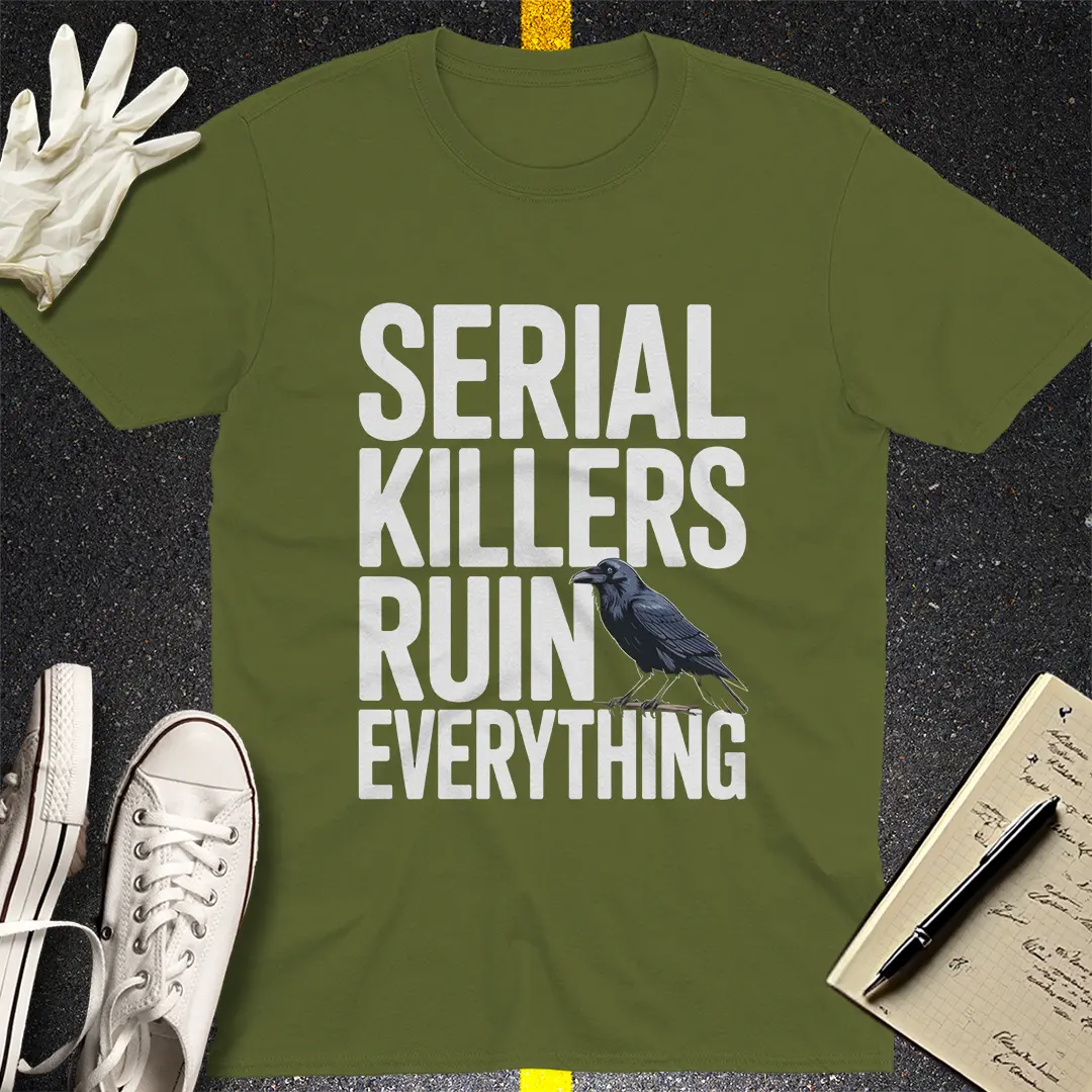 Crows Before Bros T-shirt - Military Green