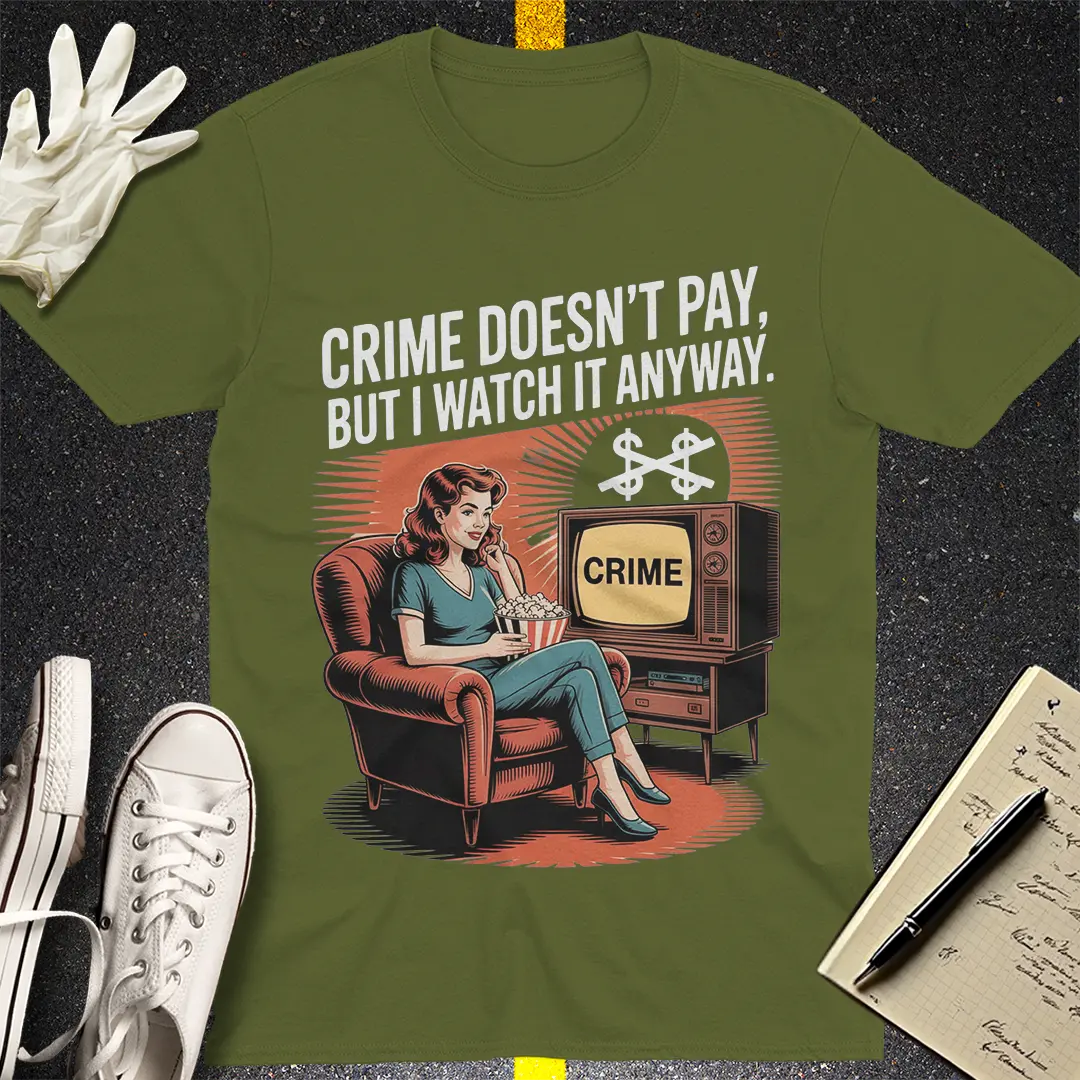 Crows Before Bros T-shirt - Military Green