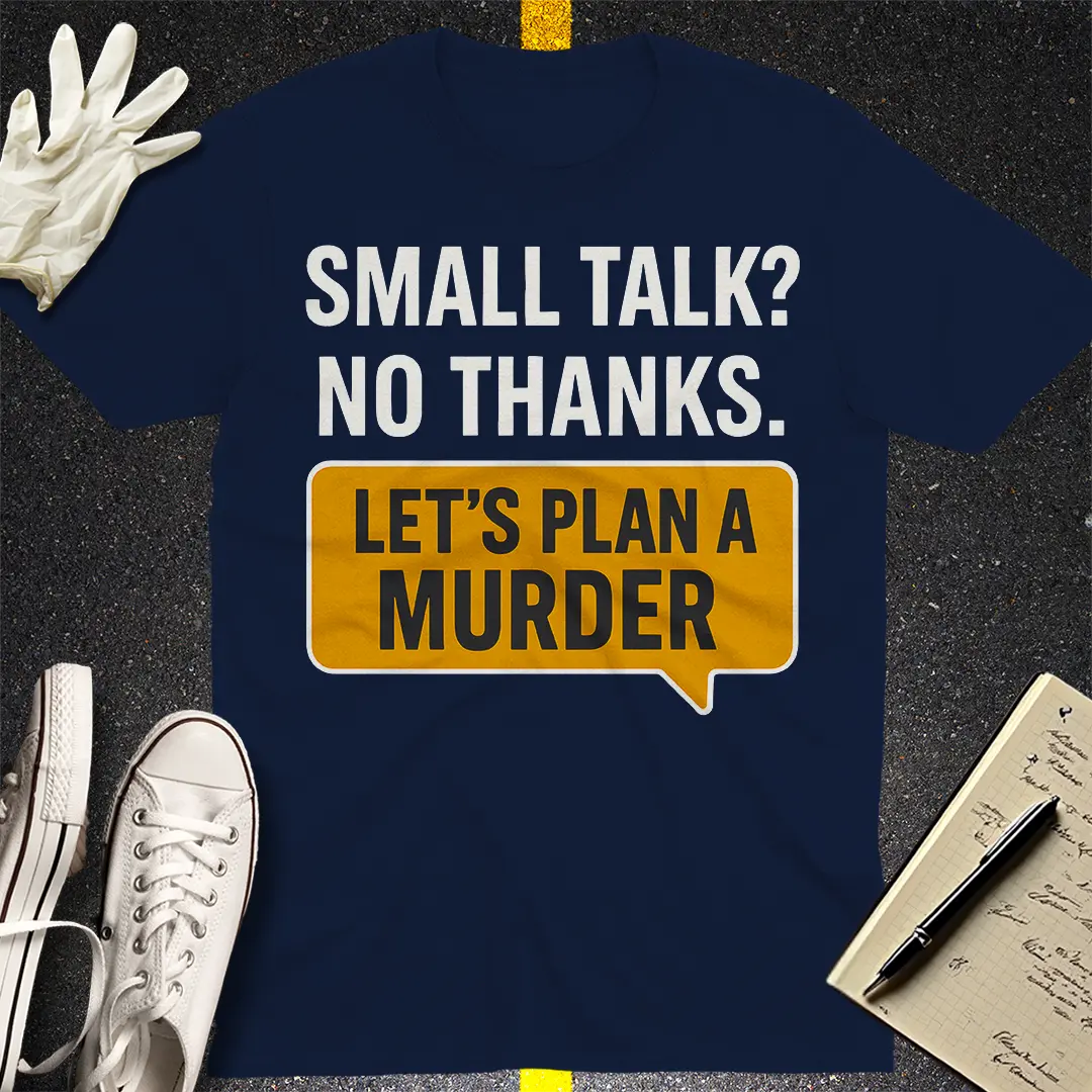 Let's Plan a Murder T-Shirt - Navy