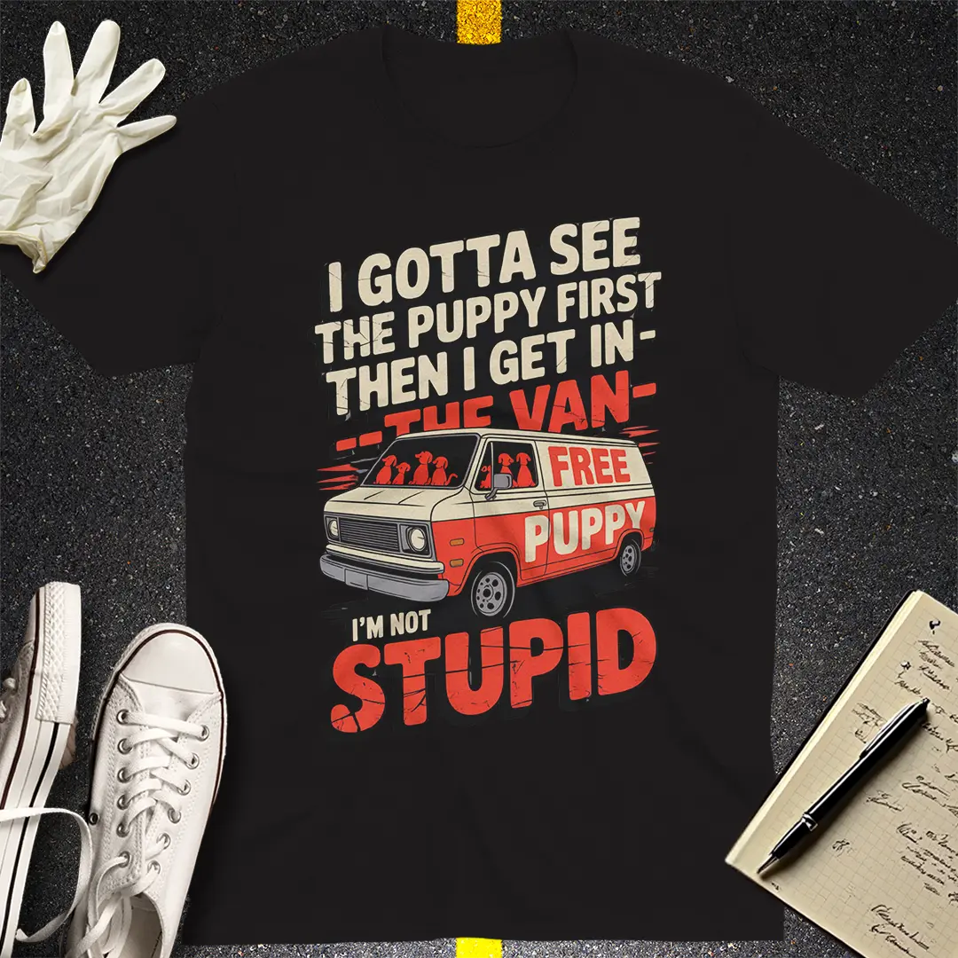 Free Puppy Logic T-Shirt - Black