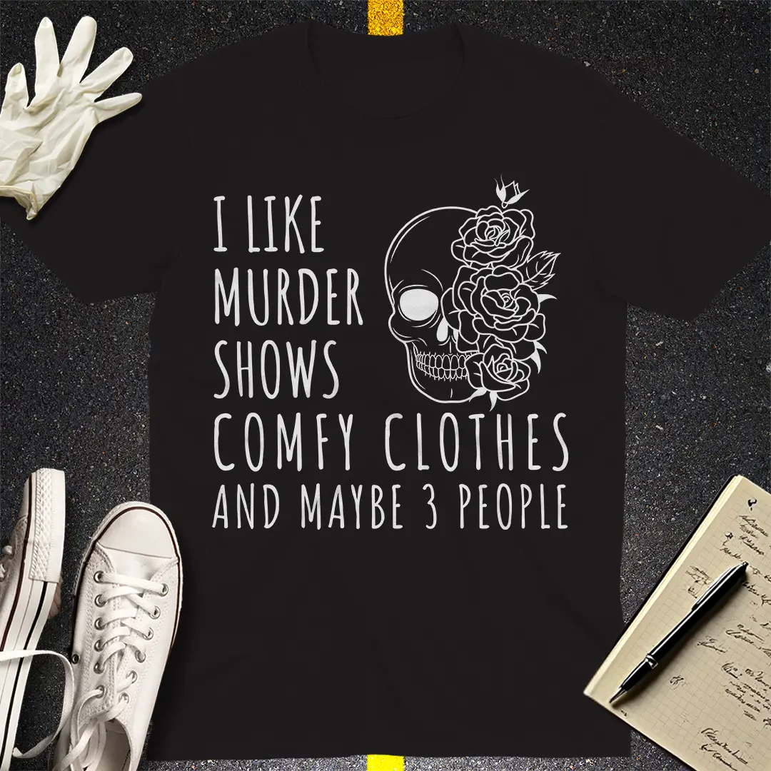 Floral Skull Fusion T-Shirt - Black
