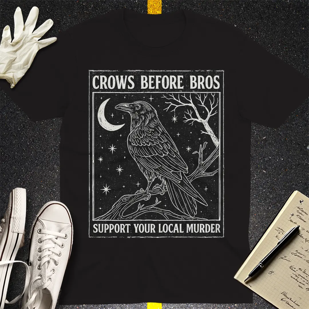 Crows Before Bros T-Shirt - Black