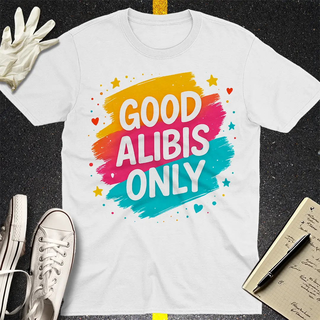 Good Alibis Only T-Shirt - White