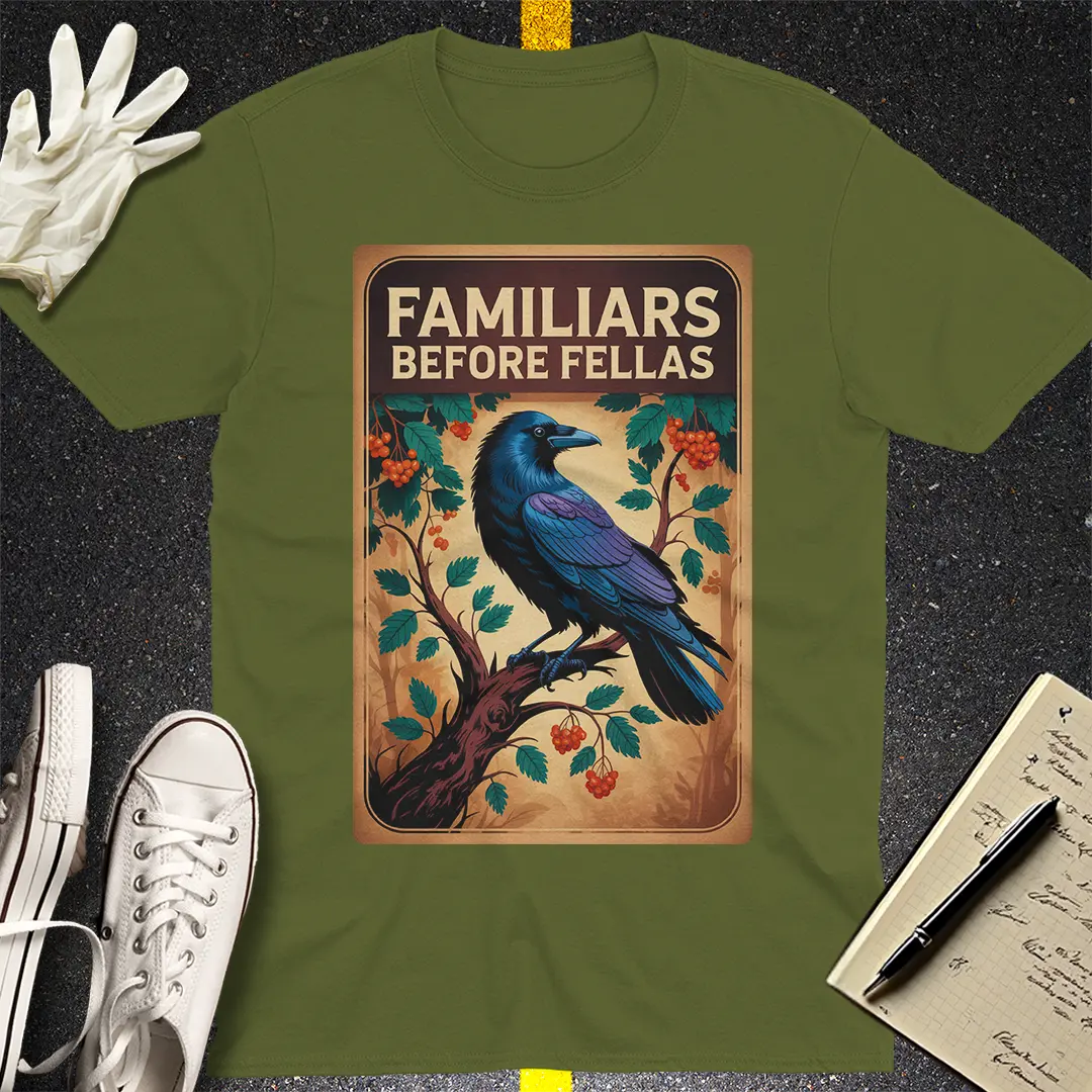 Familiars Before Fellas T-Shirt - Military Green