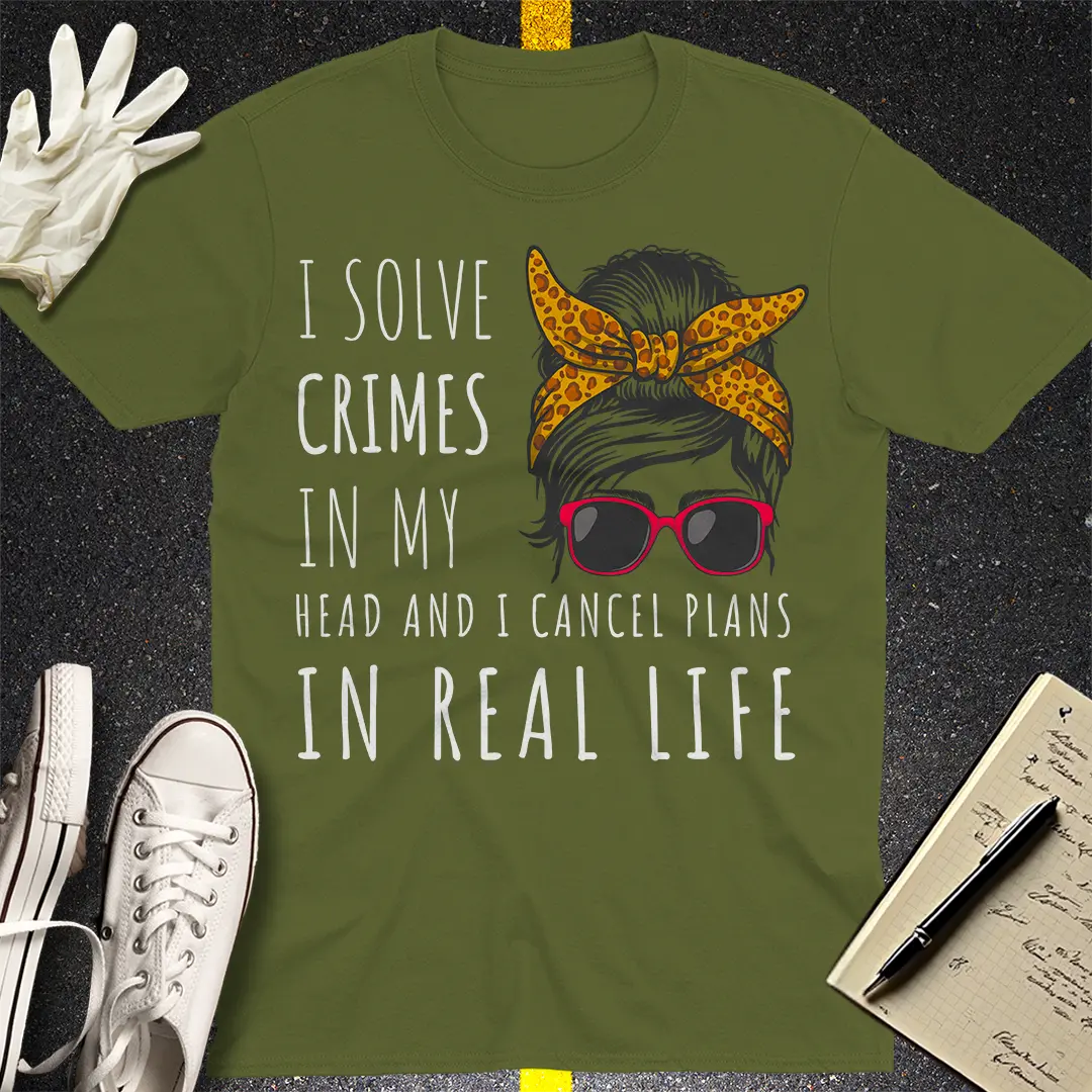Mom Life Leopard Bandana T-Shirt - Military Green