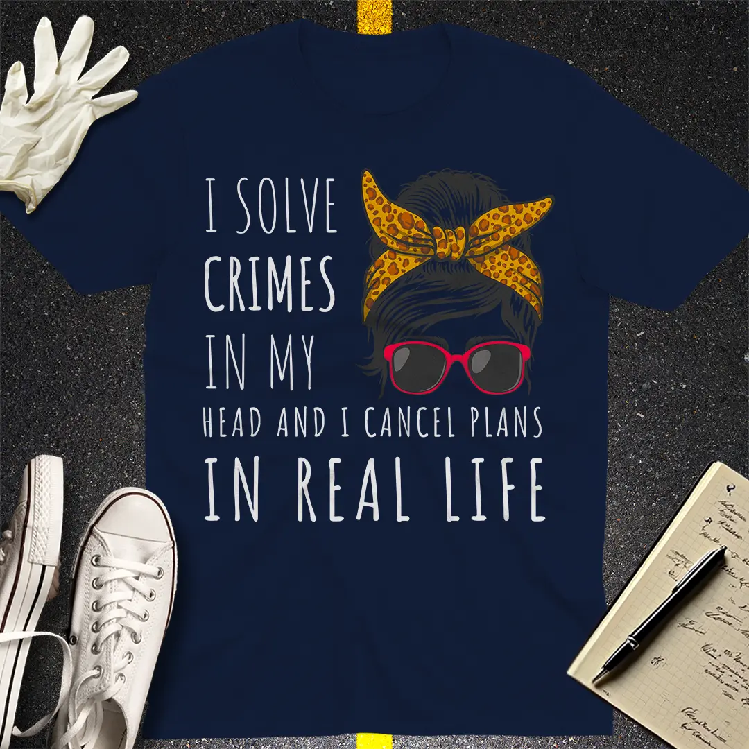 Mom Life Leopard Bandana T-Shirt - Navy