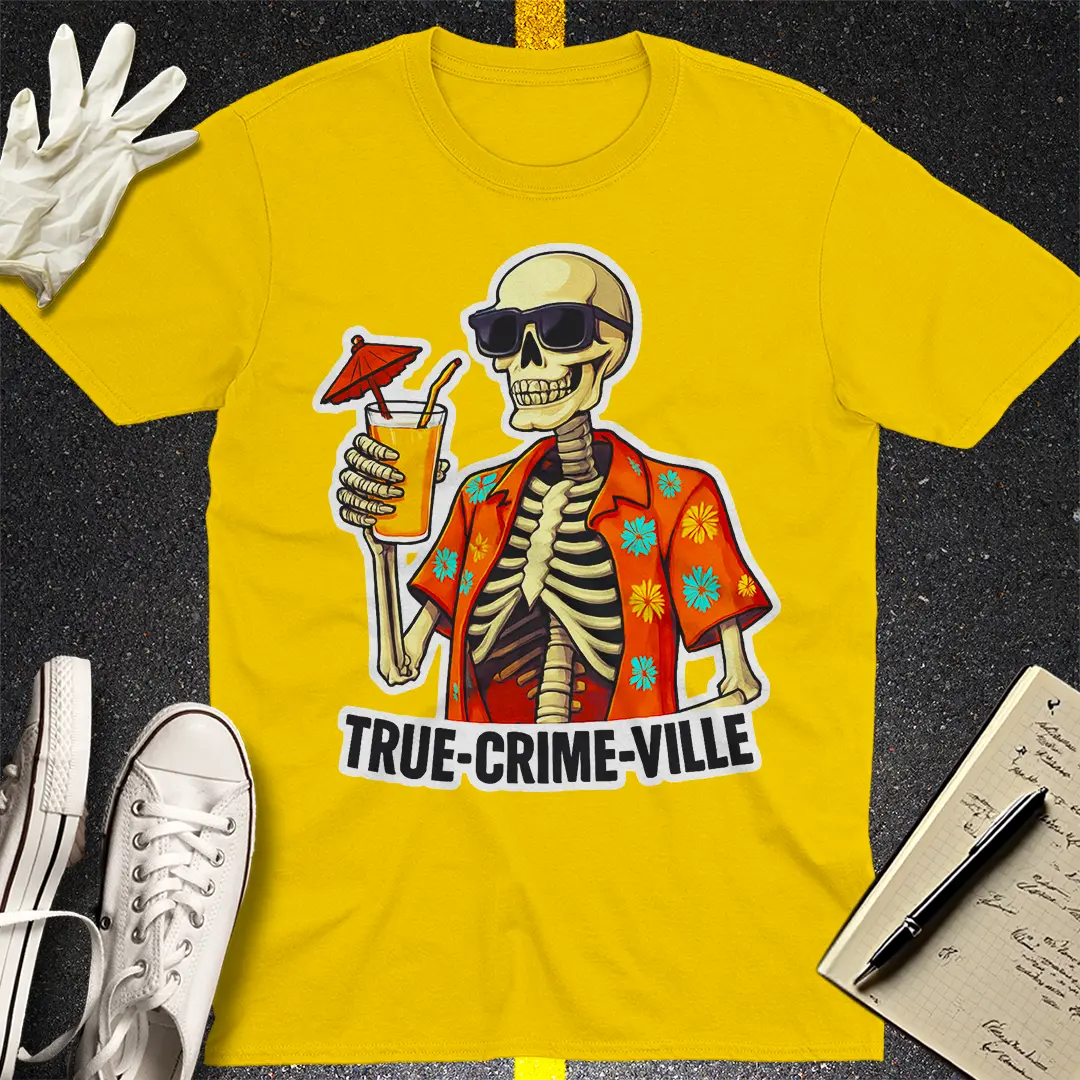 True Crime Ville Skeleton T-Shirt - Daisy