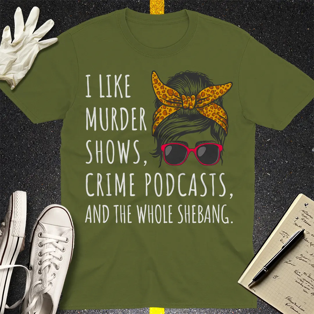 Messy Bun Justice T-Shirt - Military Green