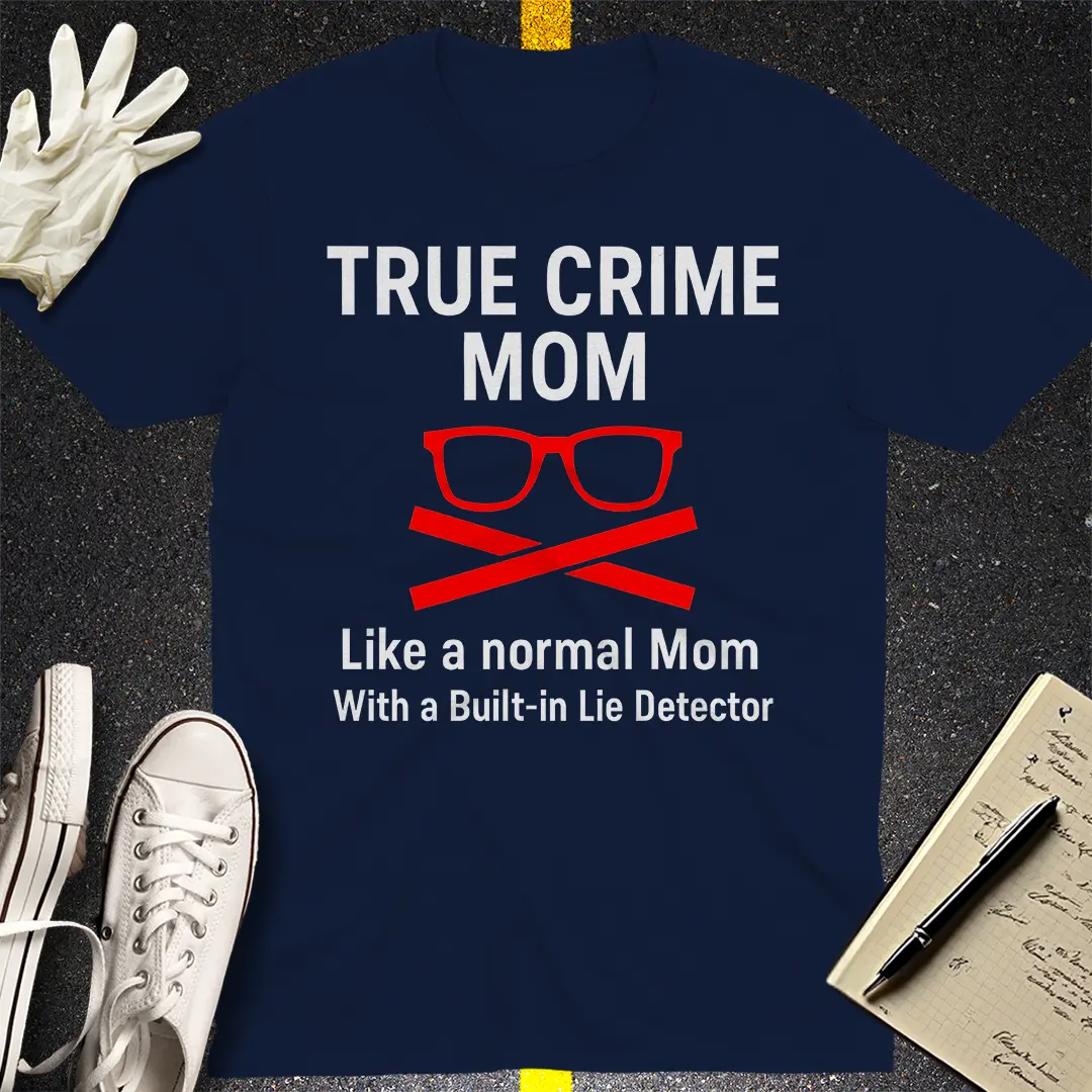 True Crime Mom T-Shirt - Navy