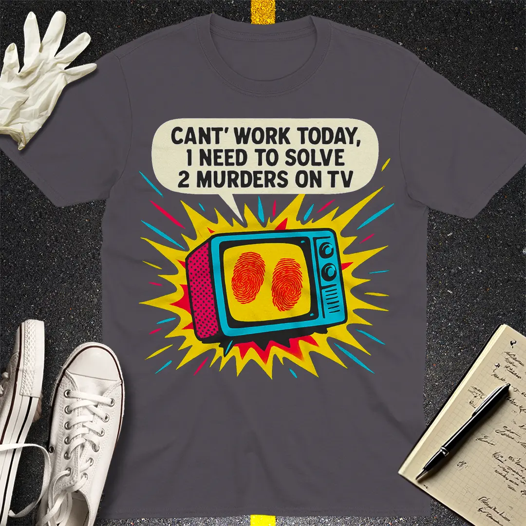 Murder Mystery Binge T-Shirt - Charcoal