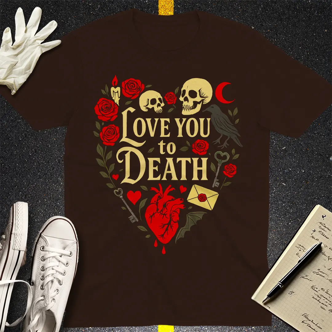 Love You to Death T-Shirt - Dark Chocolate