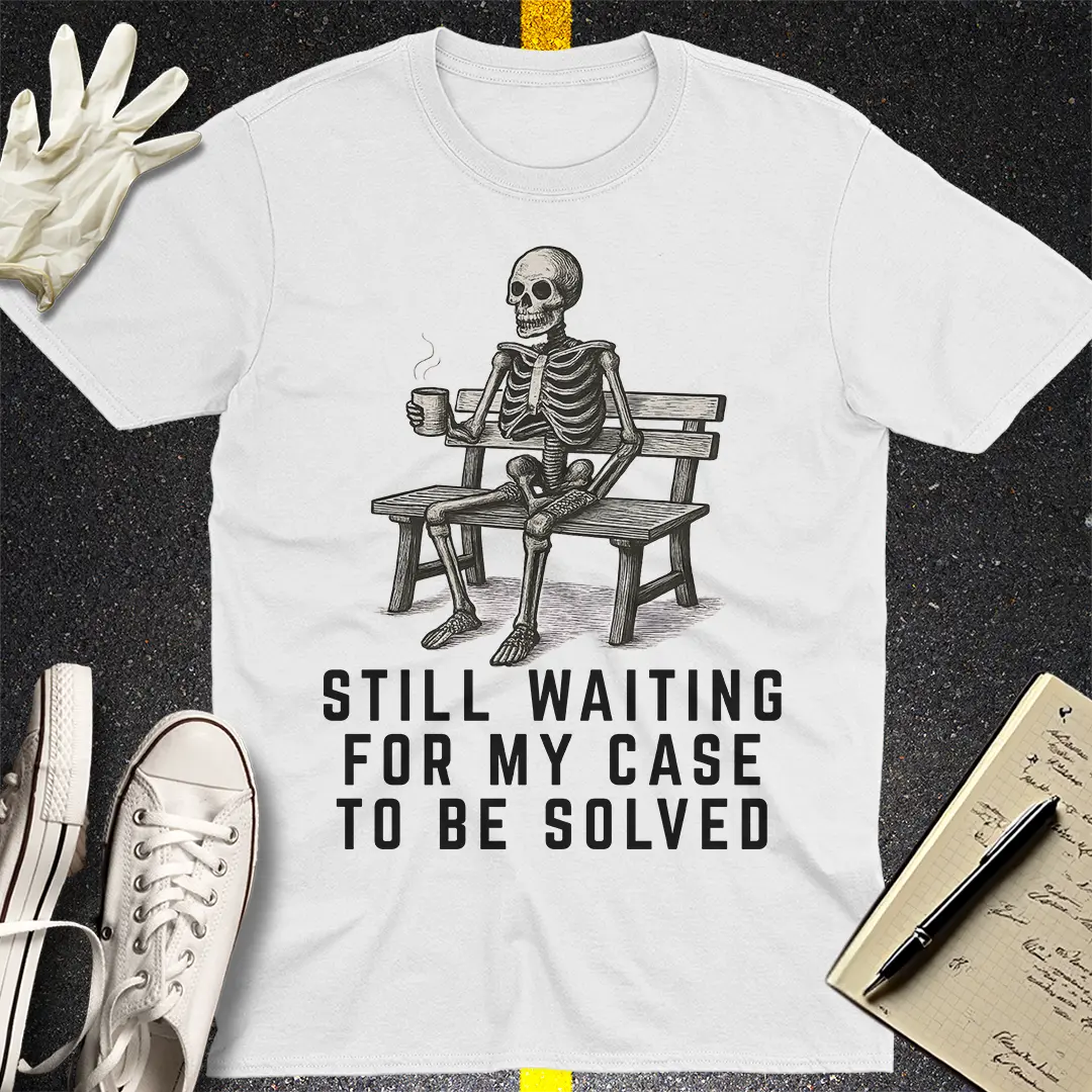 Still Waiting Skeleton T-Shirt - White