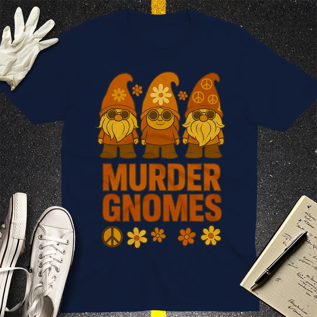 Murder Gnomes T-Shirt - Navy