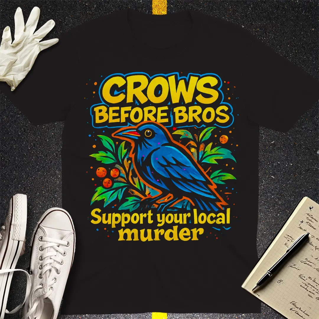 Crows Before Bros T-Shirt - Black