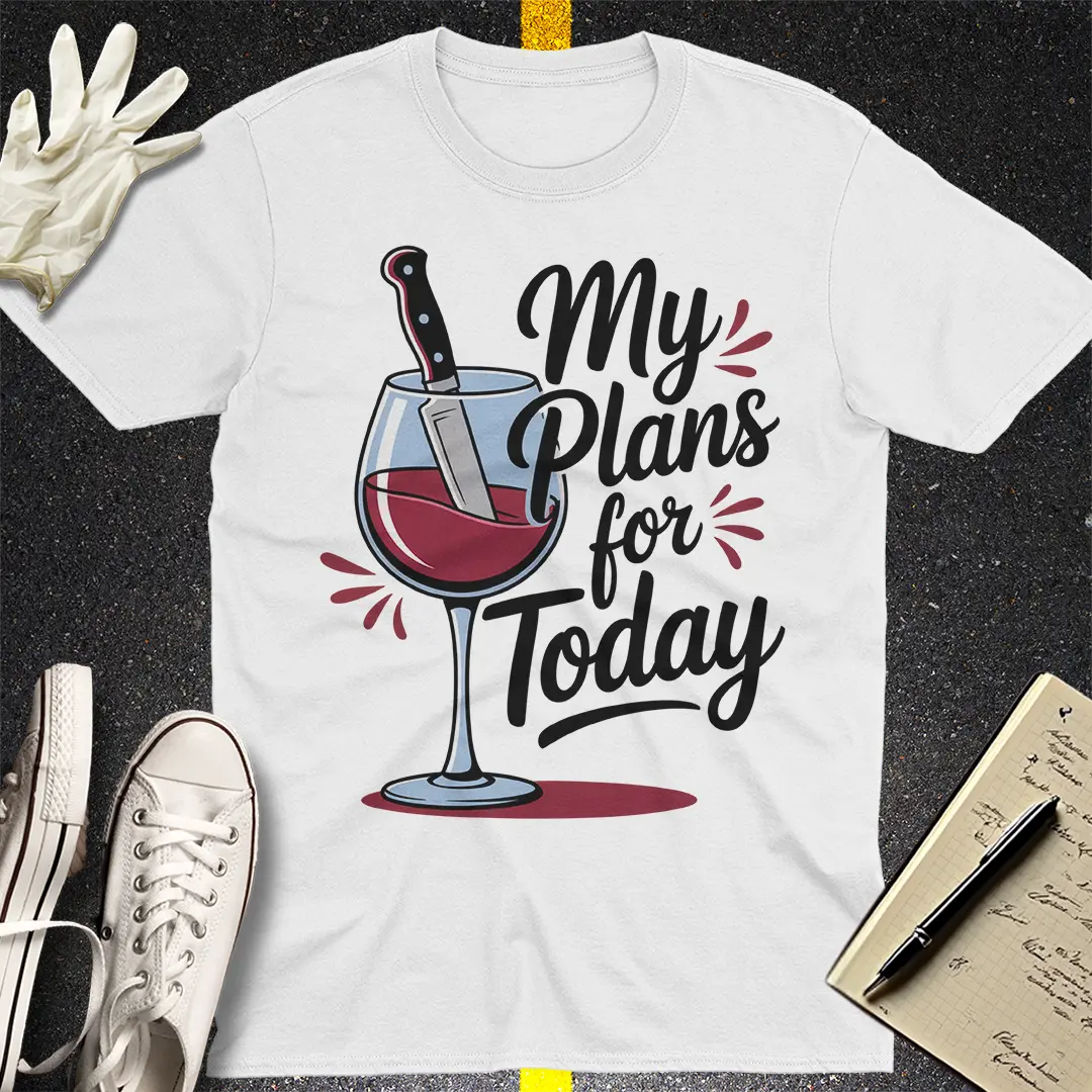 Wine and Dagger T-Shirt - White
