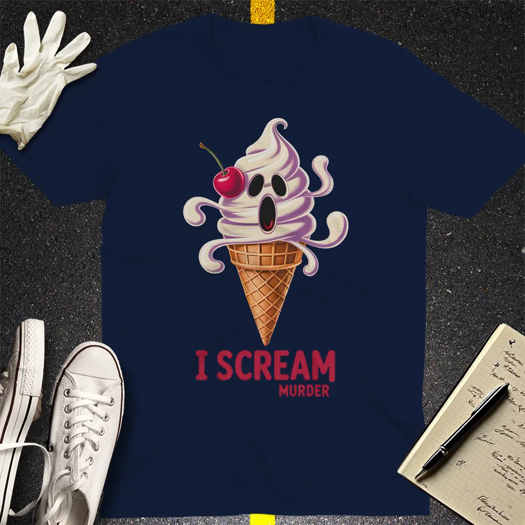 I Scream Murder T-Shirt - Navy