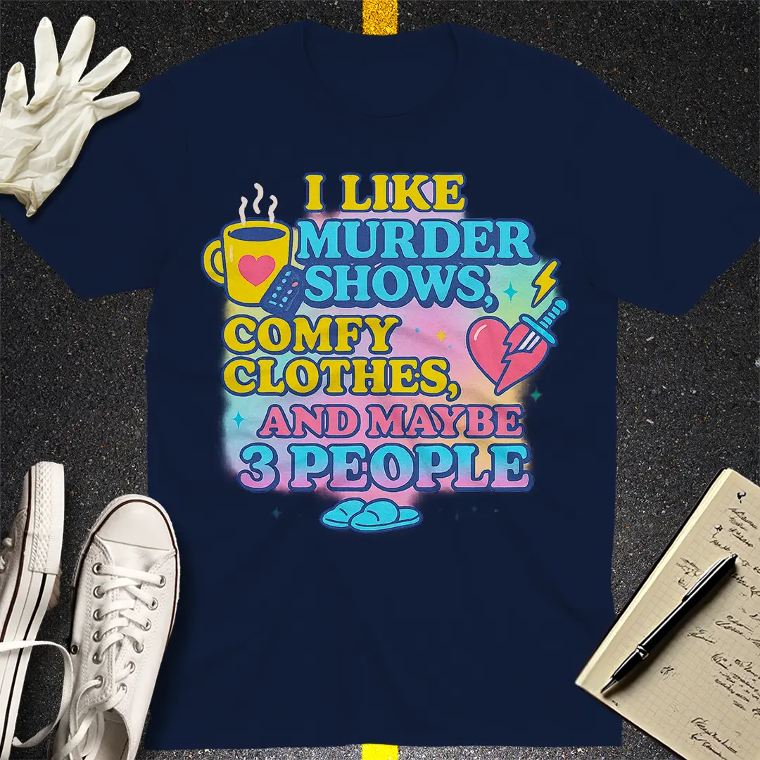 Murder Shows & Chill T-Shirt - Navy