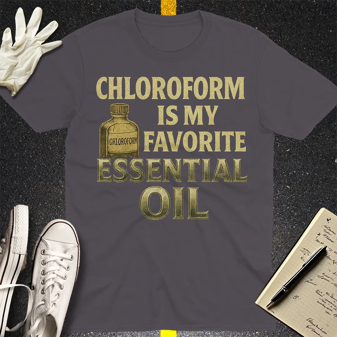 Chloroform Essential Oil T-Shirt - Charcoal