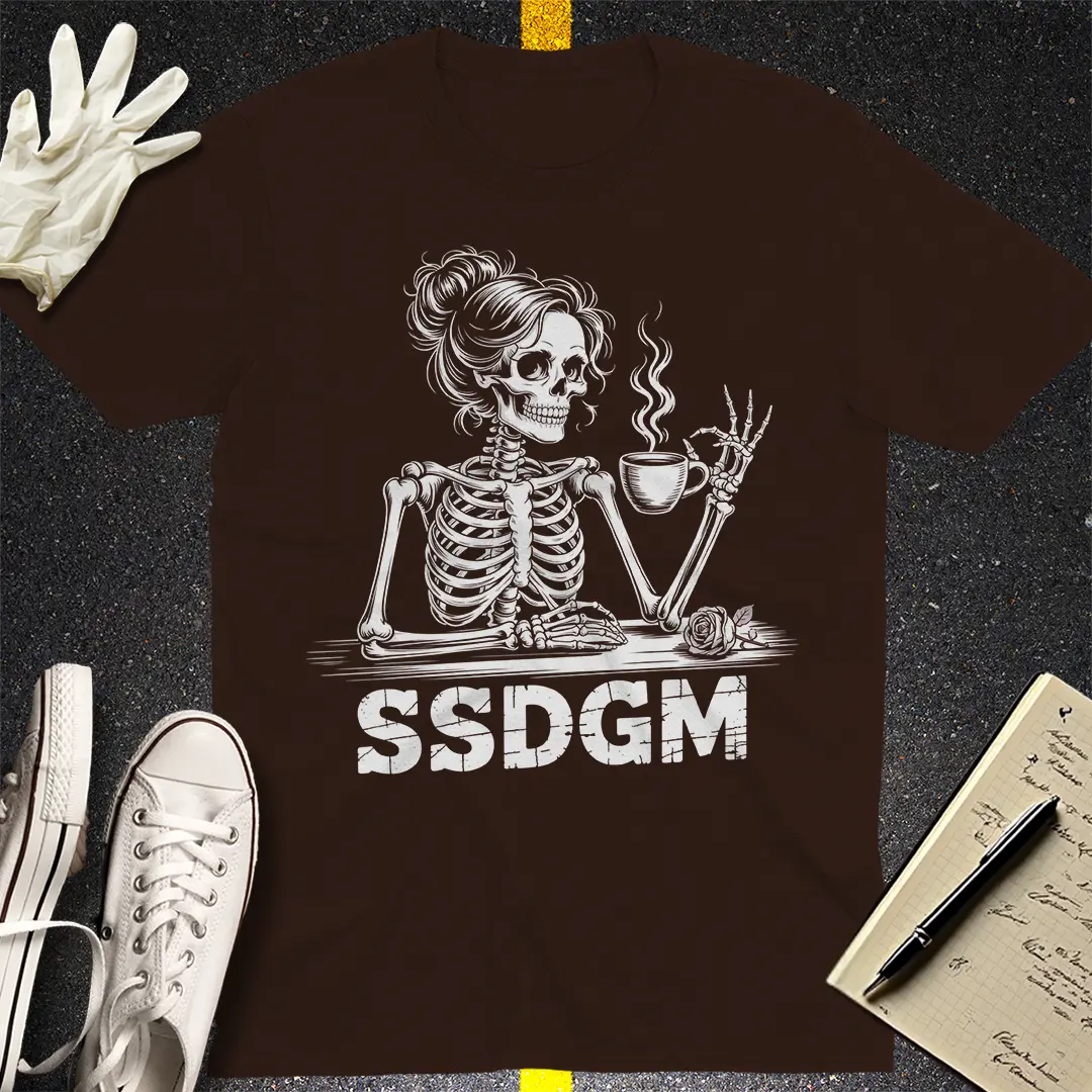 Stay Sexy Skeleton T-Shirt - Dark Chocolate