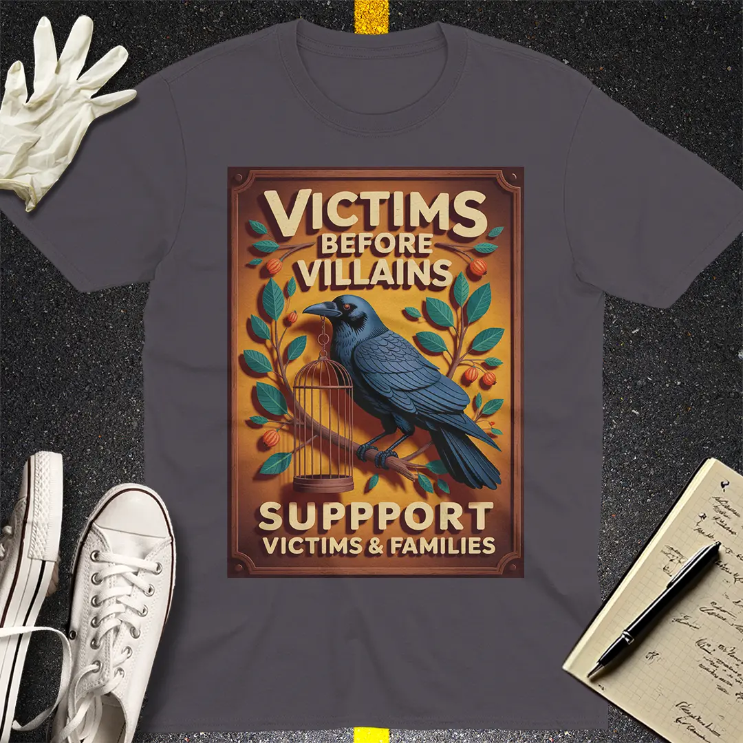 Victims Before Villains T-Shirt - Charcoal