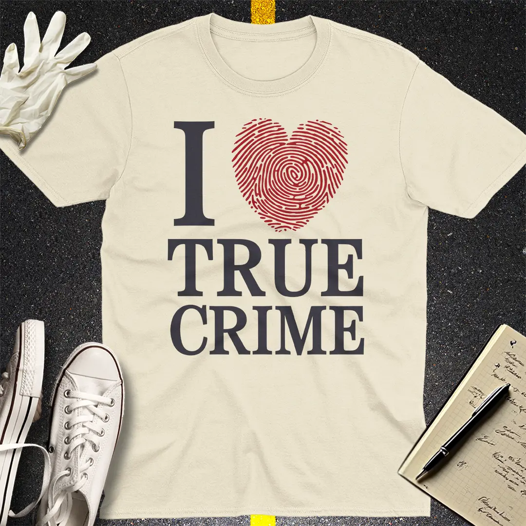 I Heart True Crime T-Shirt - Natural