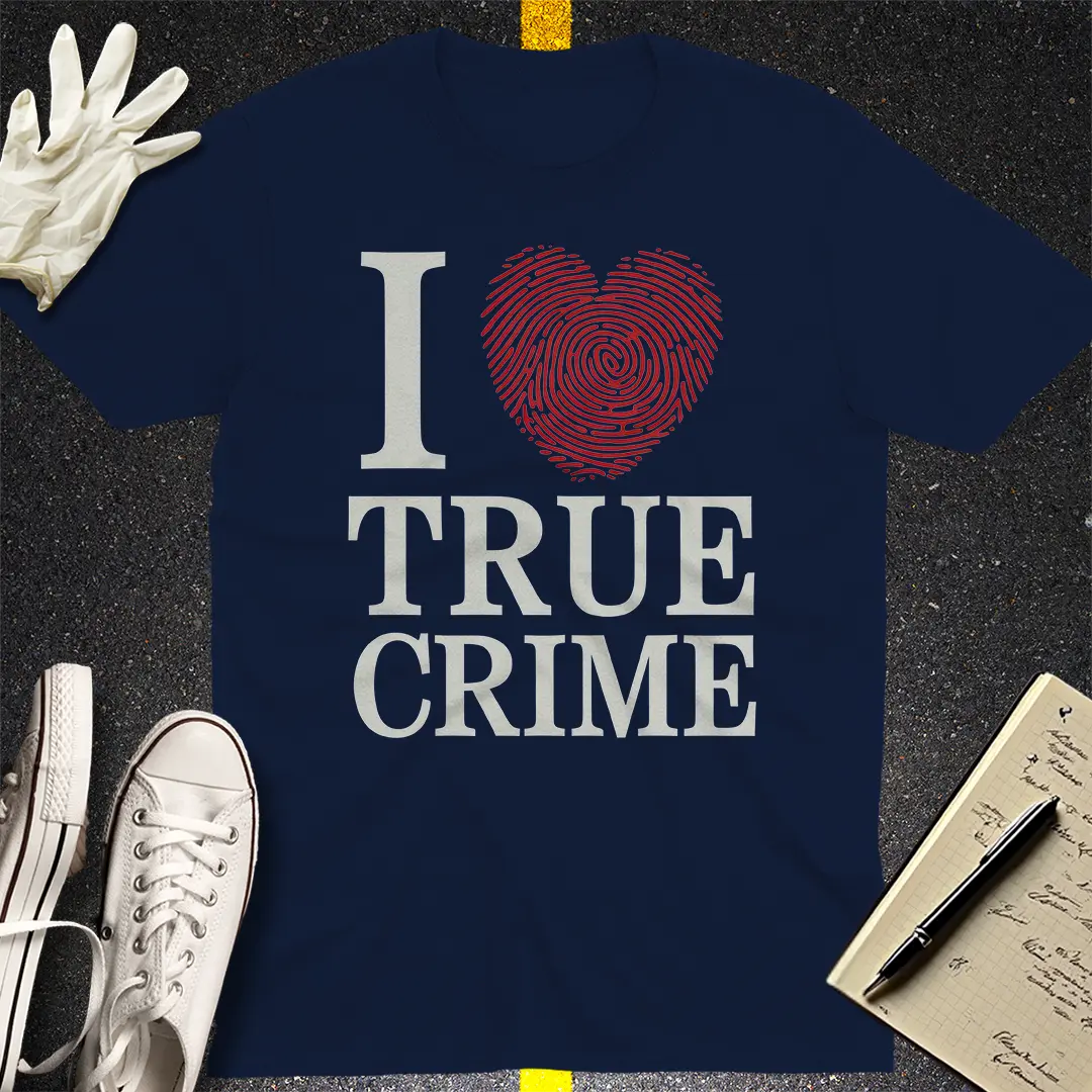 I Heart True Crime T-Shirt - Navy