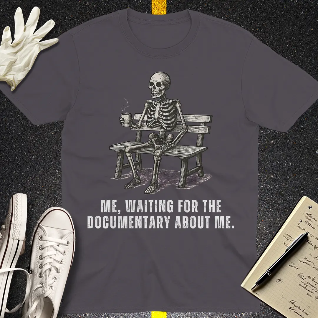 Dead Inside Coffee Time T-Shirt - Charcoal