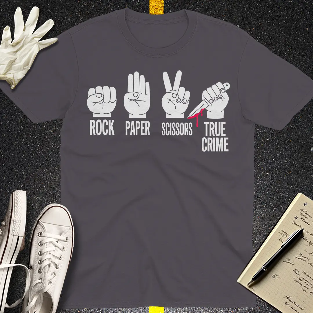 True Crime Twist T-Shirt - Charcoal