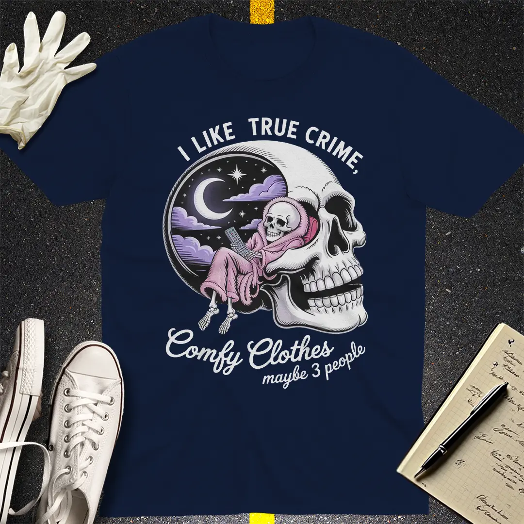 True Crime & Chill T-Shirt - Navy