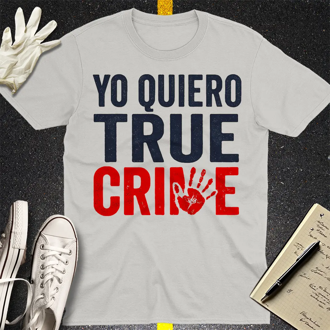 Yo Quiero True Crime T-Shirt - Ice Grey