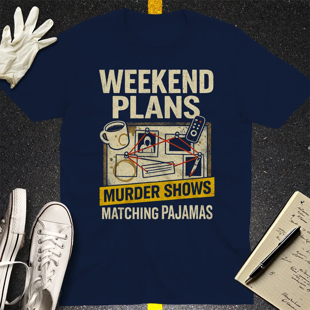 Weekend Murder Plans T-Shirt - Navy