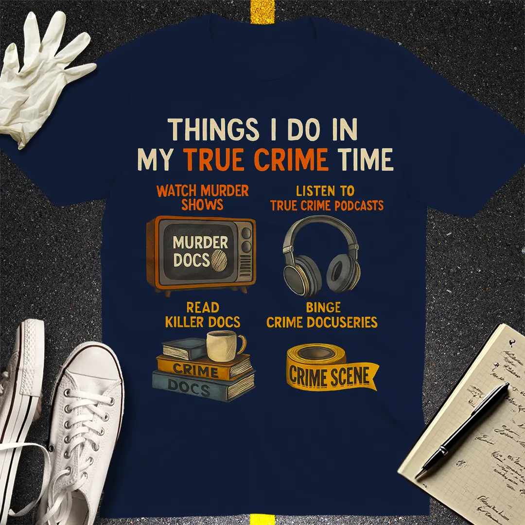 True Crime Time T-Shirt - Navy