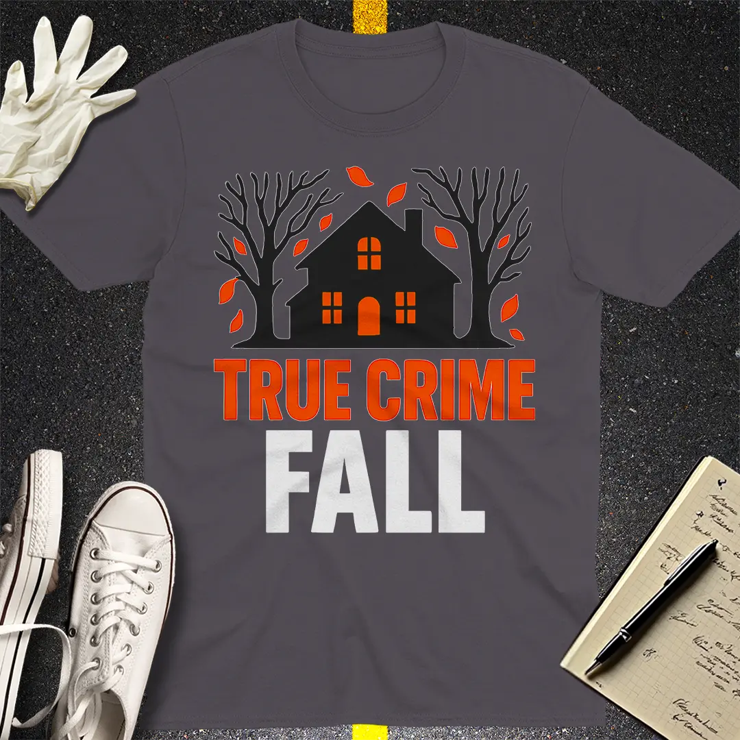 True Crime Fall T-Shirt - Charcoal