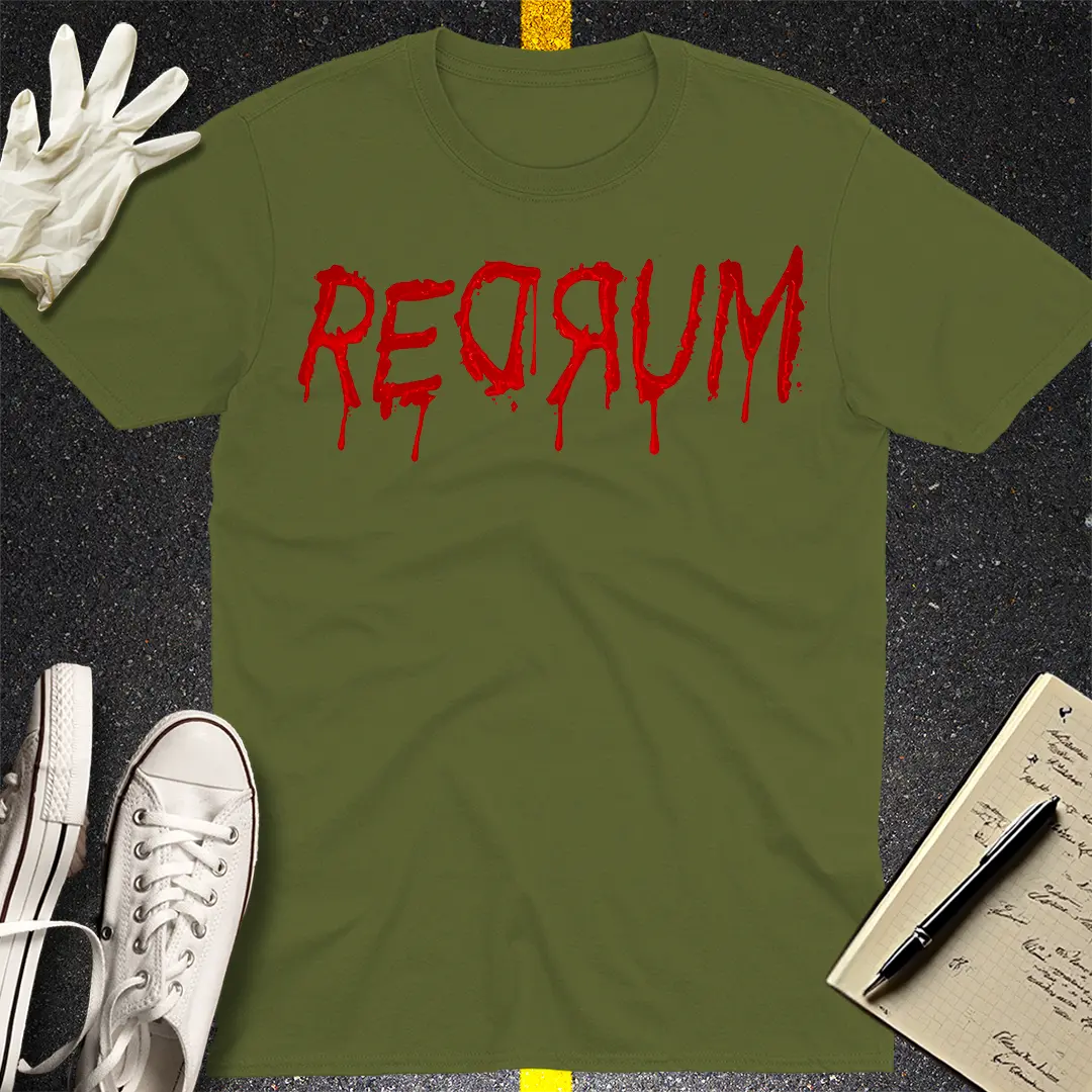 REDRUM Horror Drip T-Shirt - Military Green