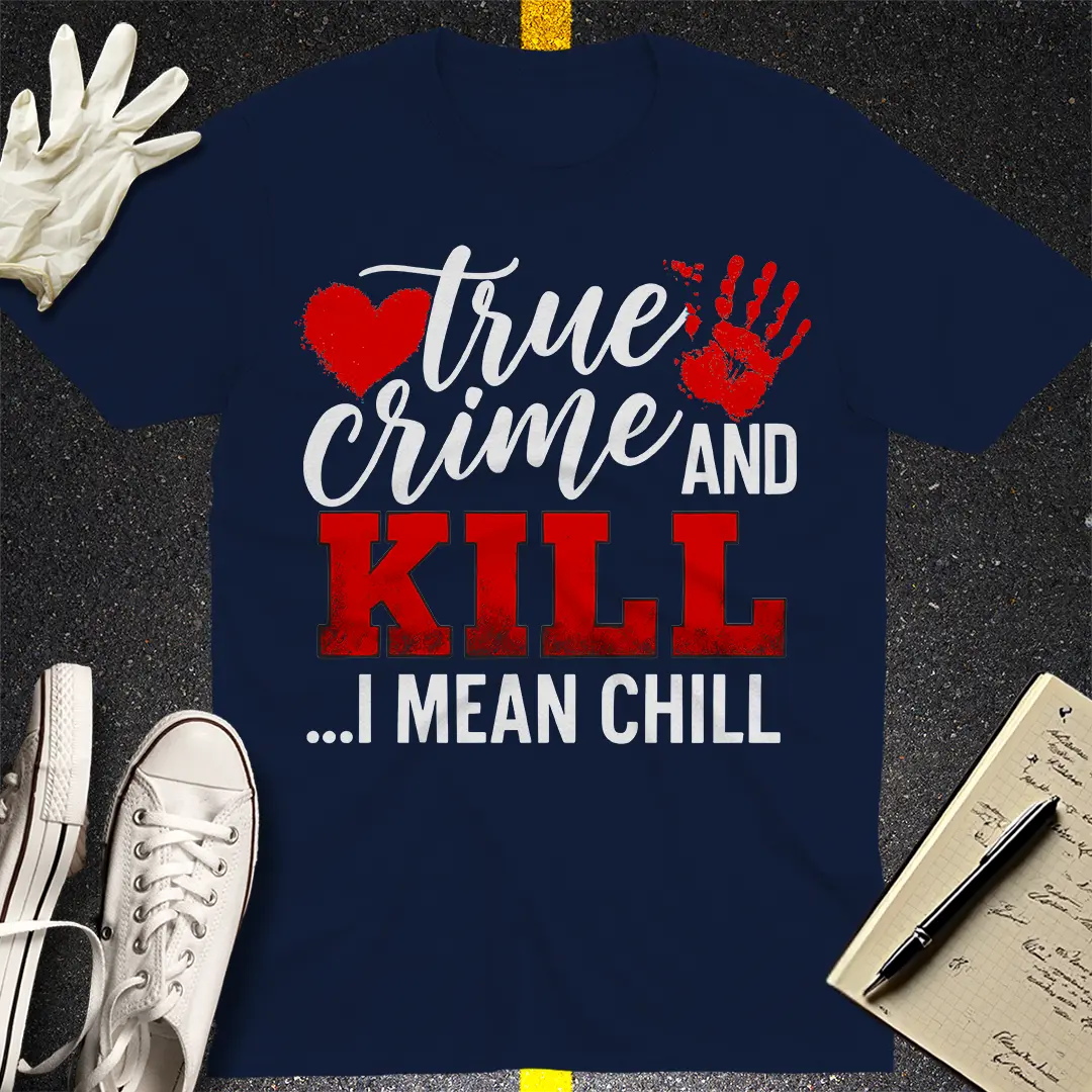 True Crime and Kill T-Shirt - Navy