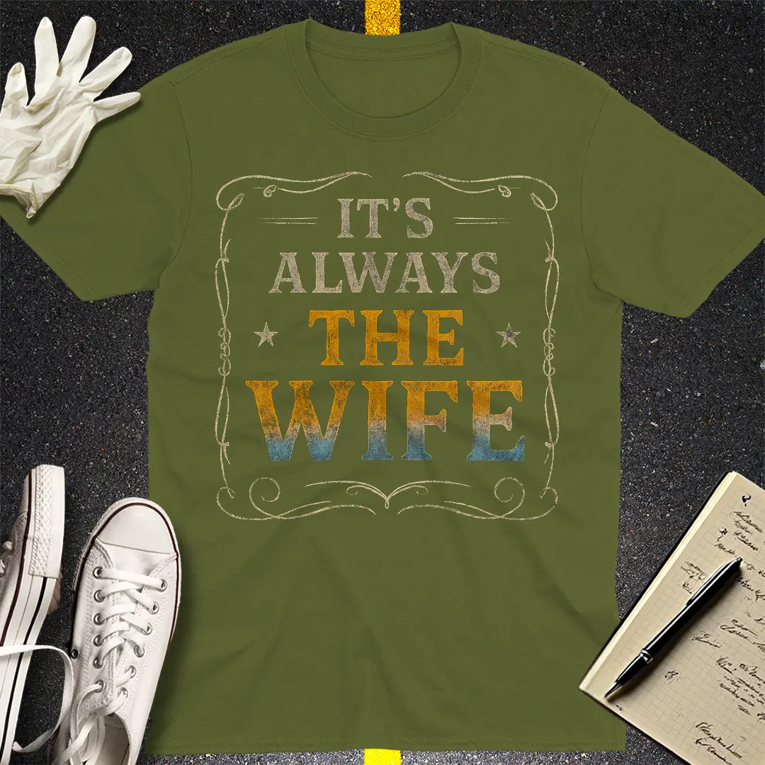 It's Always The Wife T-Shirt - Military Green