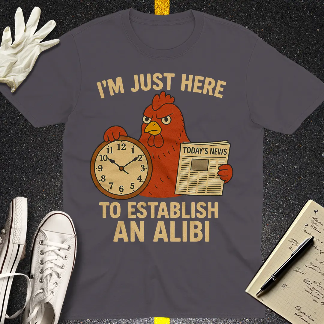 Alibi Chicken T-Shirt - Charcoal