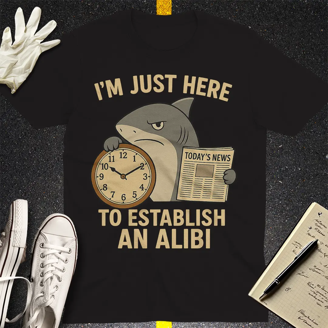 Shark Alibi T-Shirt - Black